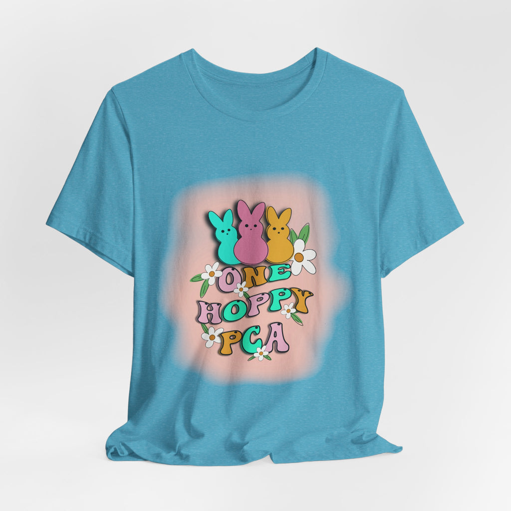 T-Shirt — "One Hoppy PCA" Pastel Easter Bunny Graphic Tee