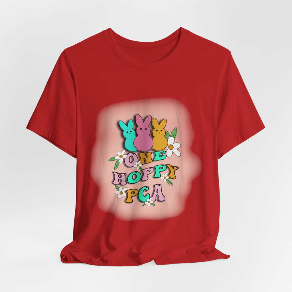 T-Shirt — "One Hoppy PCA" Pastel Easter Bunny Graphic Tee