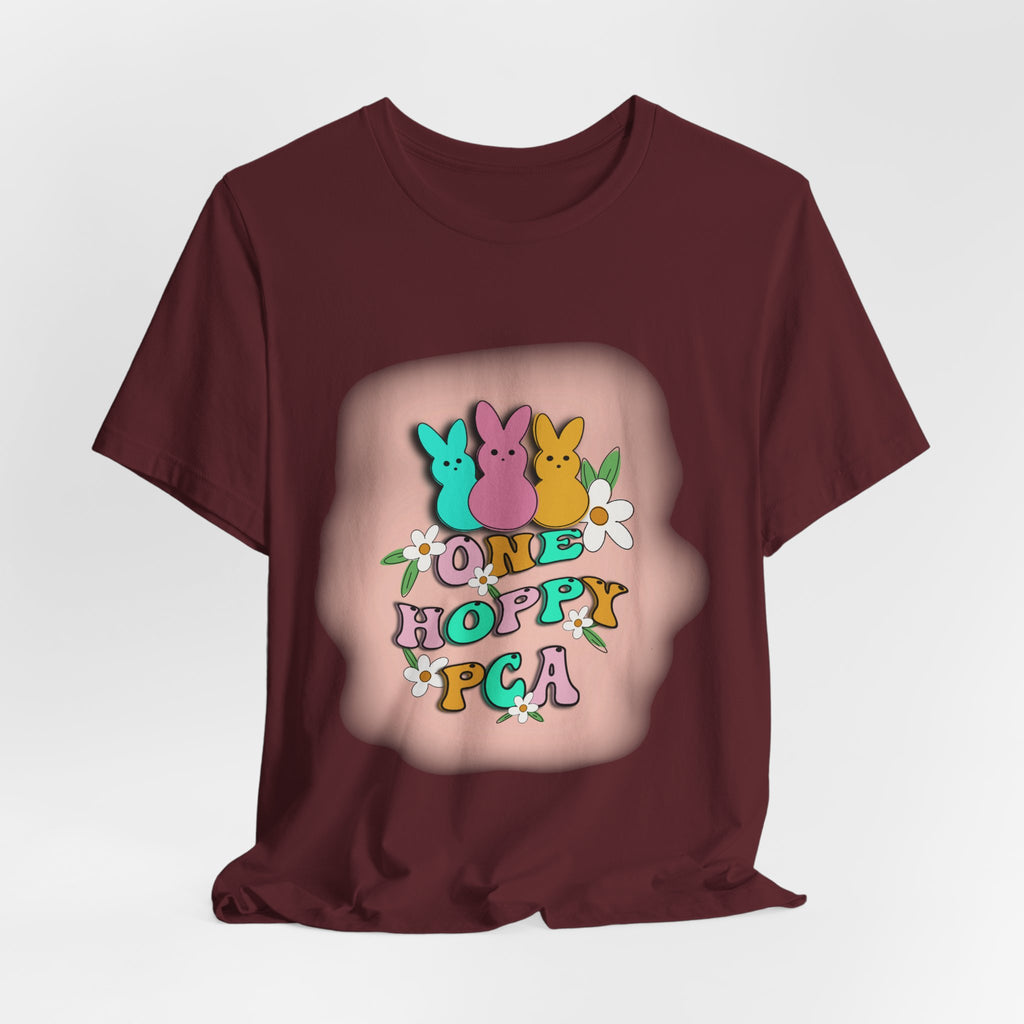 T-Shirt — "One Hoppy PCA" Pastel Easter Bunny Graphic Tee