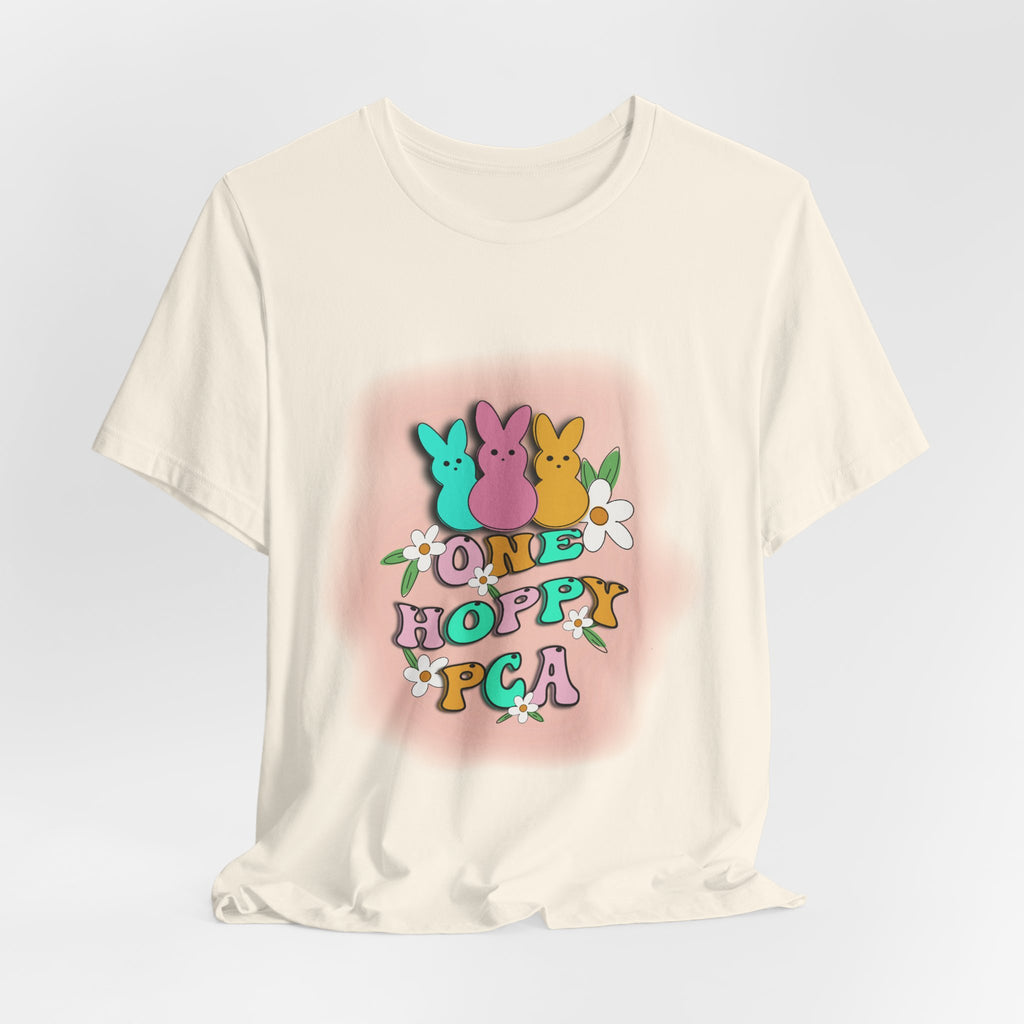 T-Shirt — "One Hoppy PCA" Pastel Easter Bunny Graphic Tee
