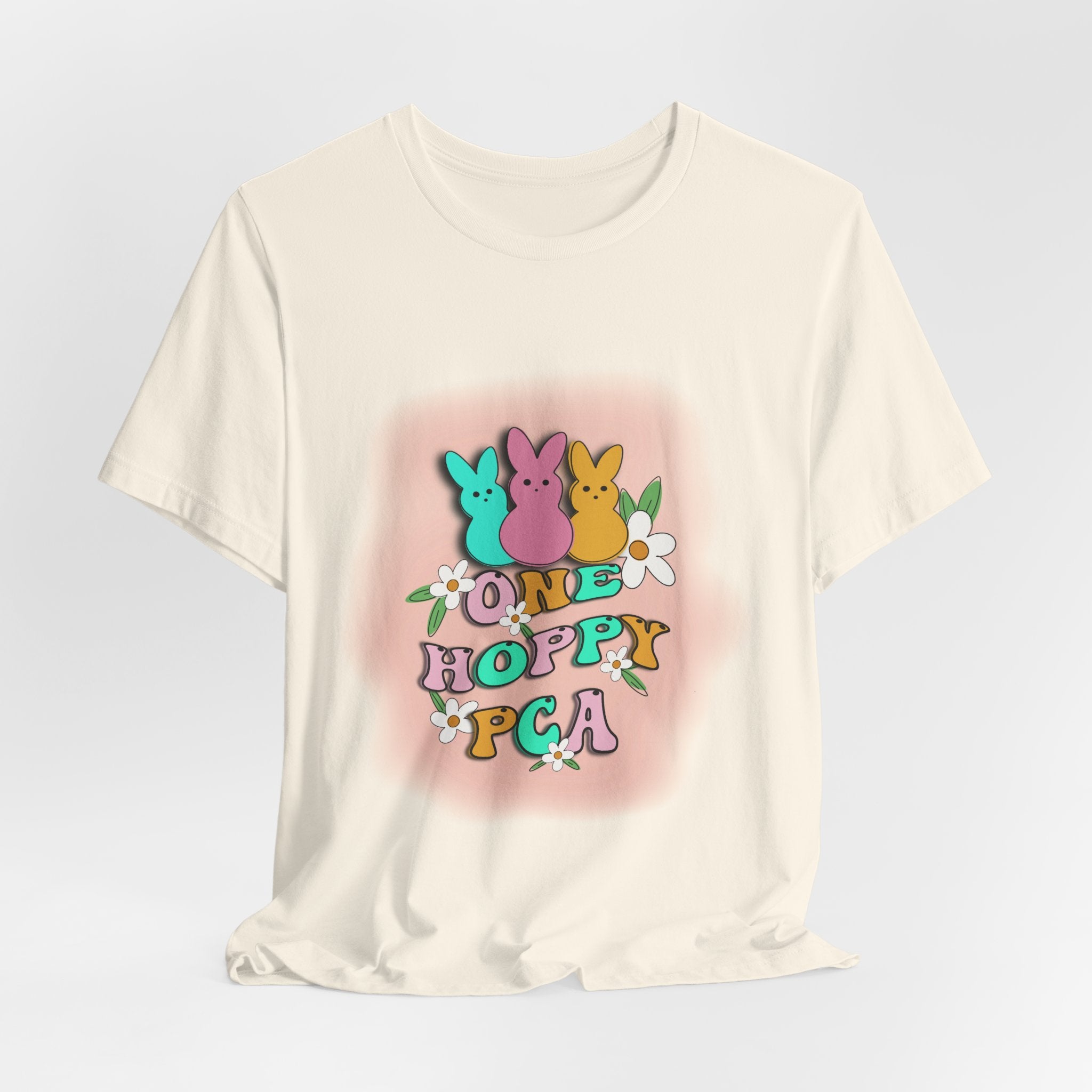 T-Shirt — "One Hoppy PCA" Pastel Easter Bunny Graphic Tee
