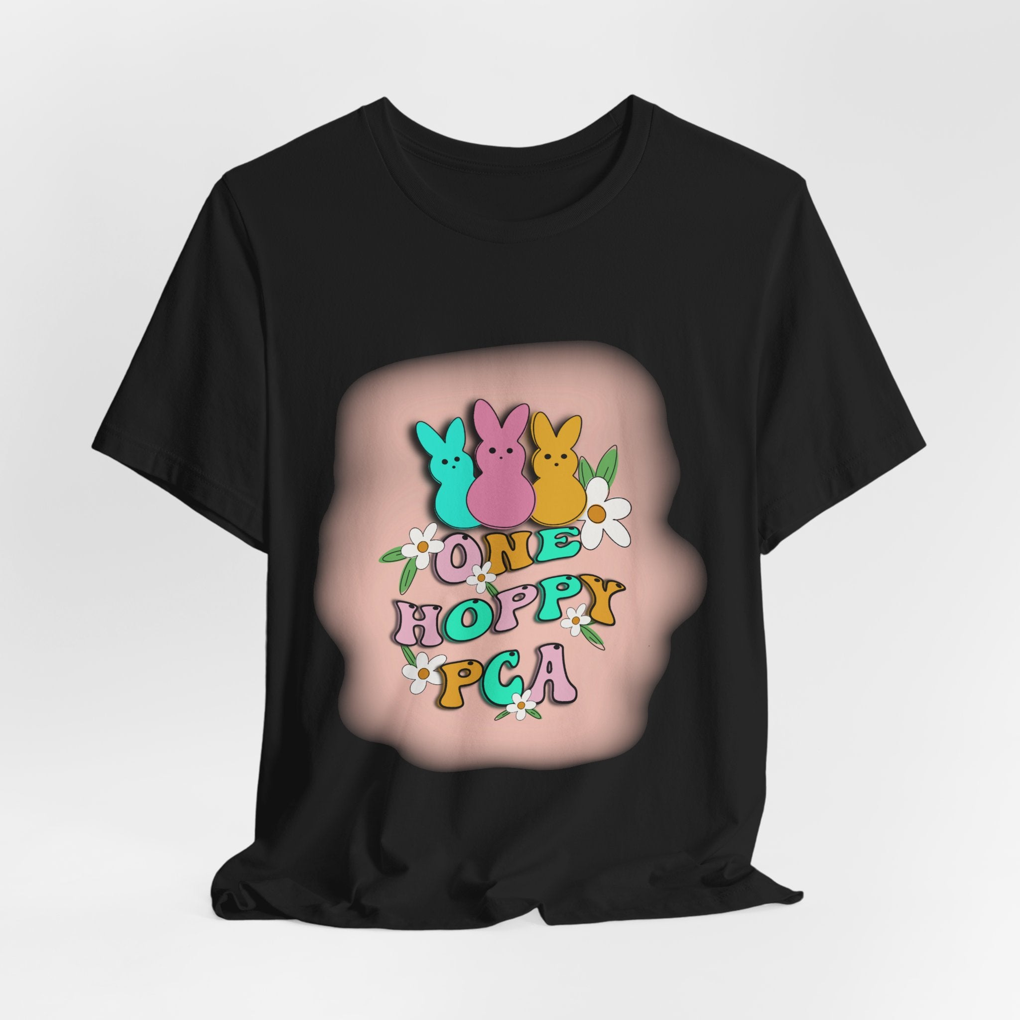 T-Shirt — "One Hoppy PCA" Pastel Easter Bunny Graphic Tee