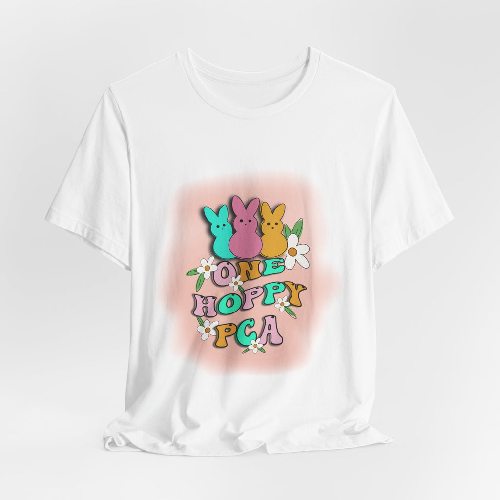 T-Shirt — "One Hoppy PCA" Pastel Easter Bunny Graphic Tee