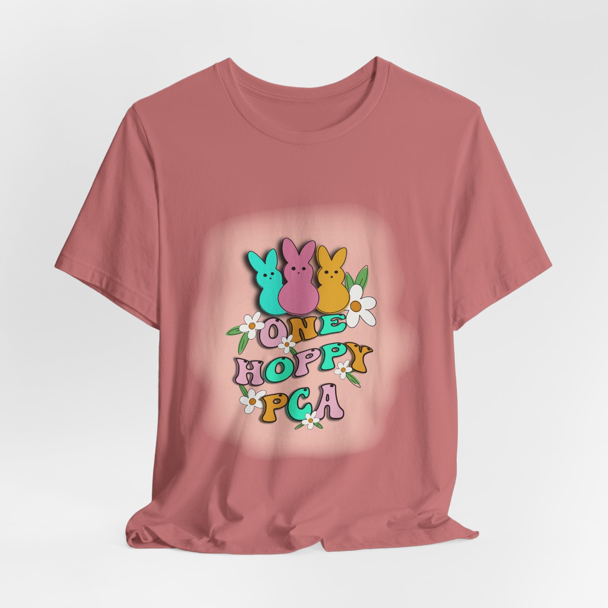 T-Shirt — "One Hoppy PCA" Pastel Easter Bunny Graphic Tee
