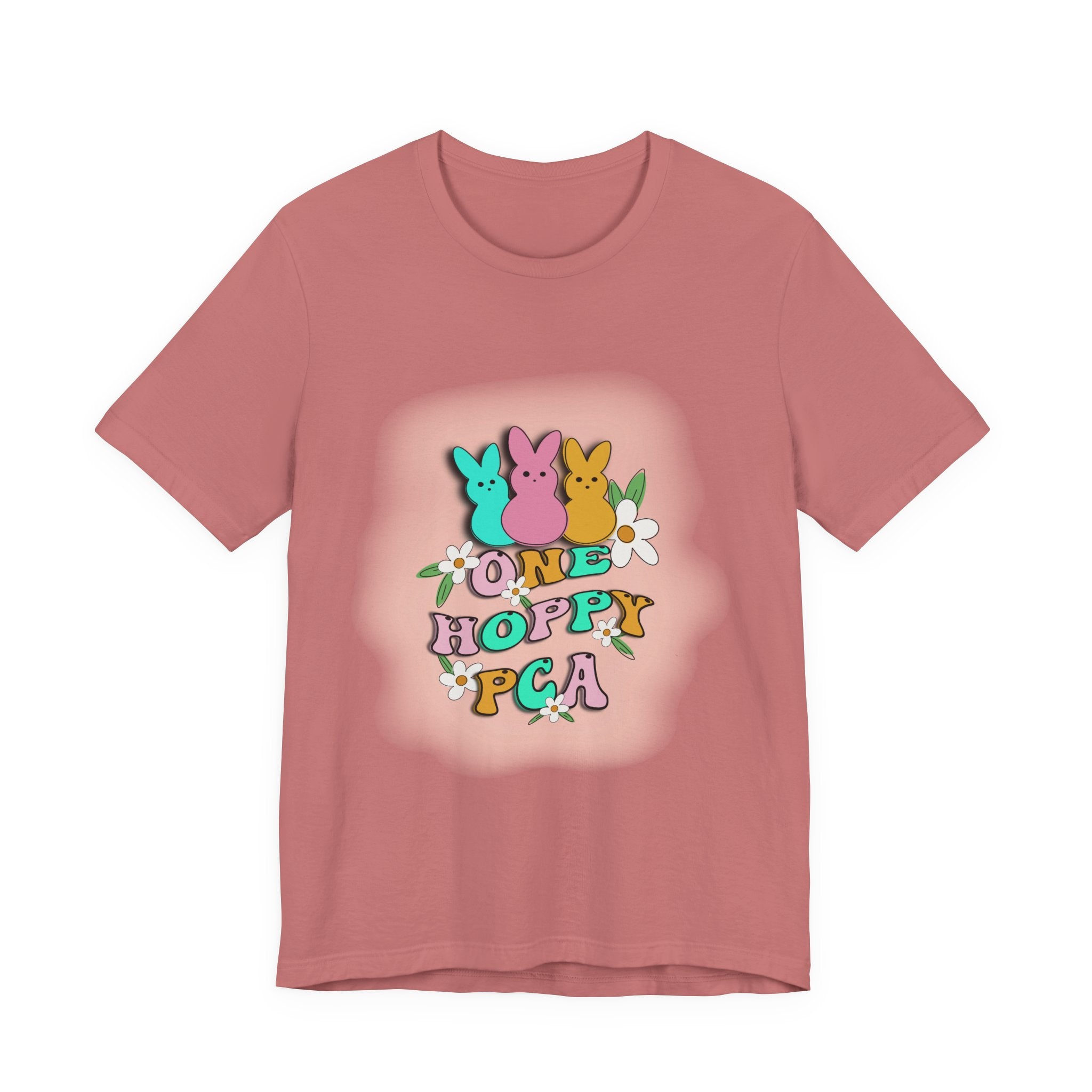 T-Shirt — "One Hoppy PCA" Pastel Easter Bunny Graphic Tee