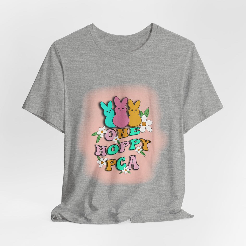 T-Shirt — "One Hoppy PCA" Pastel Easter Bunny Graphic Tee