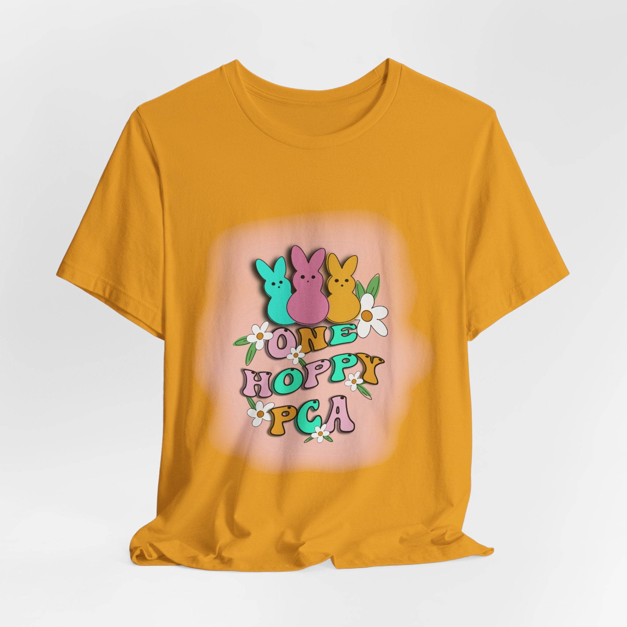 T-Shirt — "One Hoppy PCA" Pastel Easter Bunny Graphic Tee